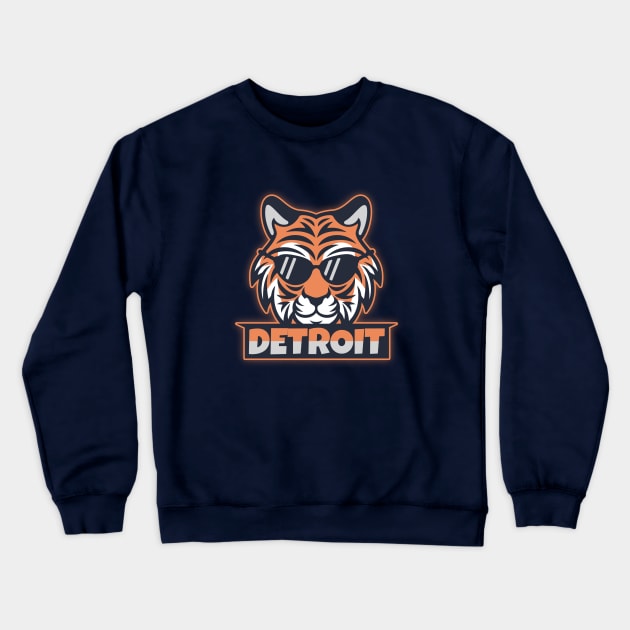 Detroit Tigers Crewneck Sweatshirt by BVHstudio